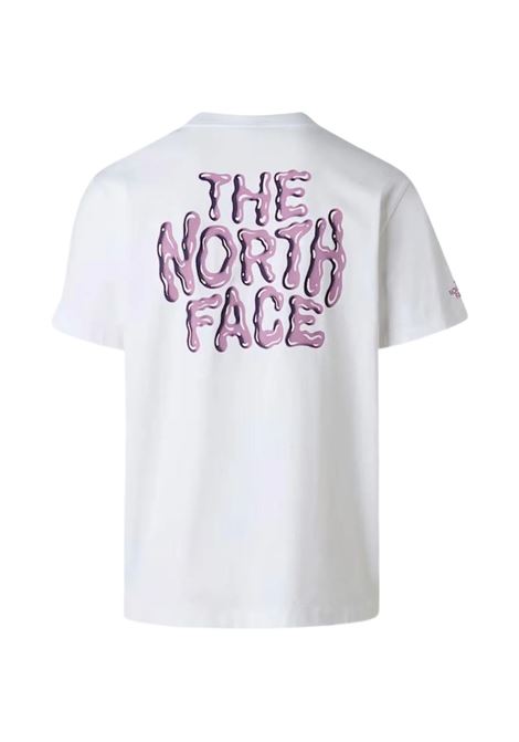 drip logo relaxed ss tee man white THE NORTH FACE | NF0A8GABFN41
